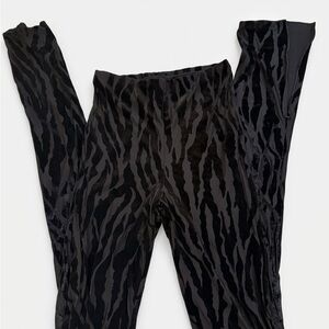 Naked Wardrobe Black Textured Leggings